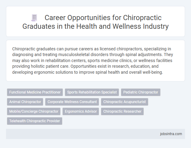 Career Opportunities for Chiropractic Graduates in the Health and Wellness Industry
