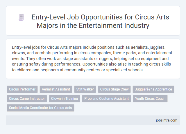 Entry-Level Job Opportunities for Circus Arts Majors in the Entertainment Industry