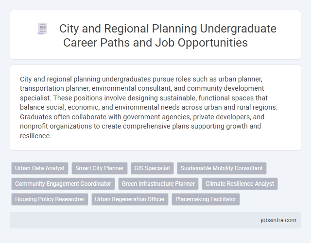 City and Regional Planning Undergraduate Career Paths and Job Opportunities
