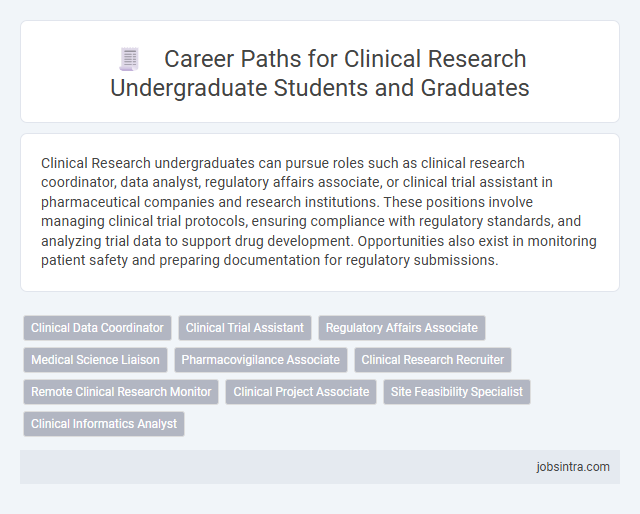 Career Paths for Clinical Research Undergraduate Students and Graduates