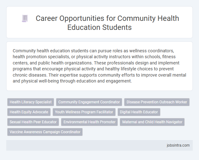 Career Opportunities for Community Health Education Students