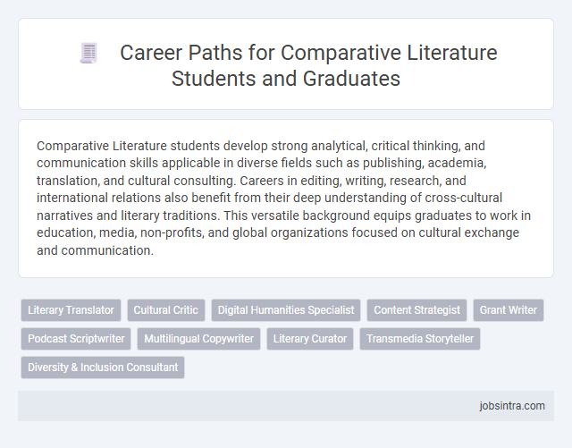 Career Paths for Comparative Literature Students and Graduates