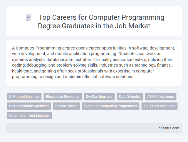 Top Careers for Computer Programming Degree Graduates in the Job Market
