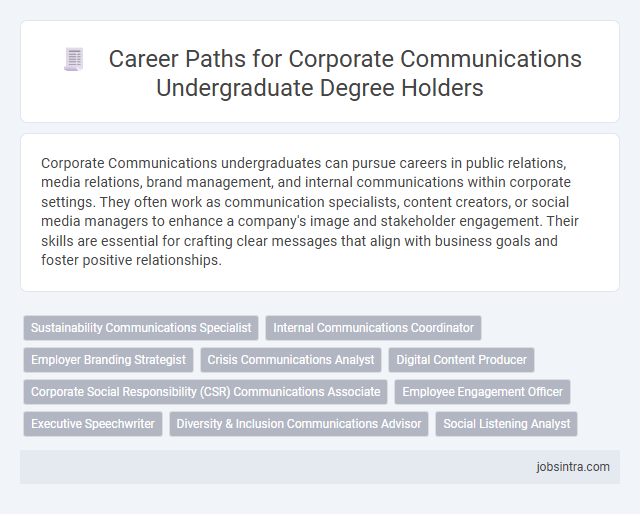 Career Paths for Corporate Communications Undergraduate Degree Holders