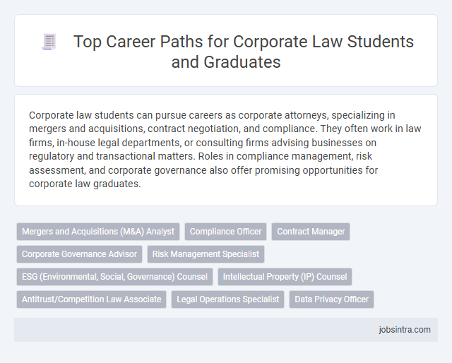 Top Career Paths for Corporate Law Students and Graduates