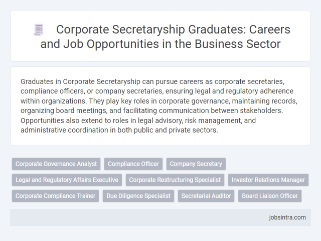 Corporate Secretaryship Graduates: Careers and Job Opportunities in the Business Sector
