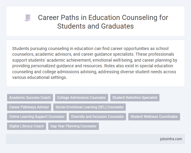 Career Paths in Education Counseling for Students and Graduates