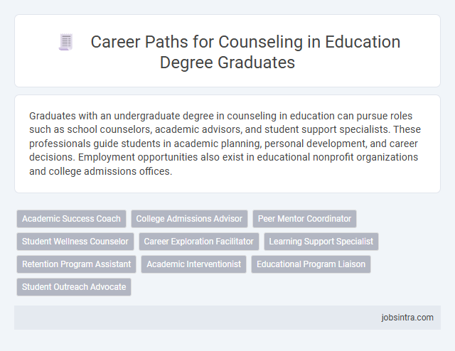 Career Paths for Counseling in Education Degree Graduates