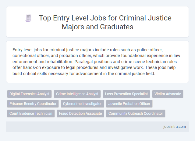Top Entry Level Jobs for Criminal Justice Majors and Graduates