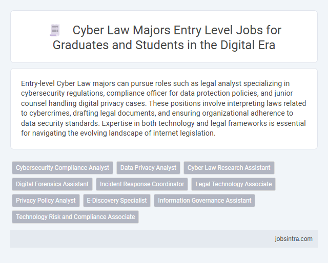 Cyber Law Majors Entry Level Jobs for Graduates and Students in the Digital Era