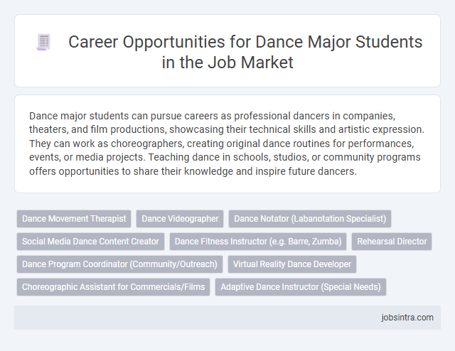 Career Opportunities for Dance Major Students in the Job Market