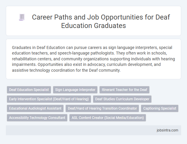 Career Paths and Job Opportunities for Deaf Education Graduates