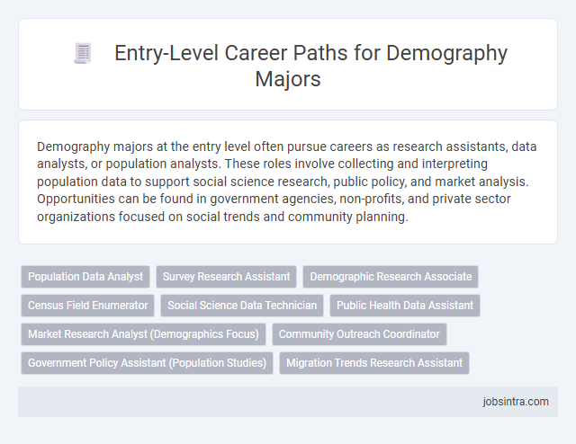 Entry-Level Career Paths for Demography Majors