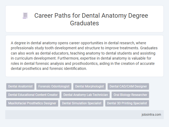 Career Paths for Dental Anatomy Degree Graduates