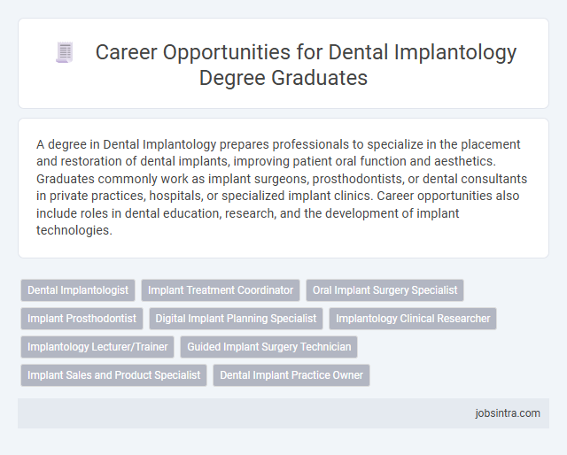 Career Opportunities for Dental Implantology Degree Graduates