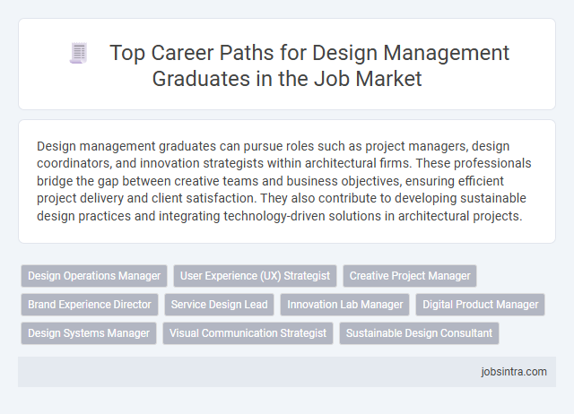 Top Career Paths for Design Management Graduates in the Job Market