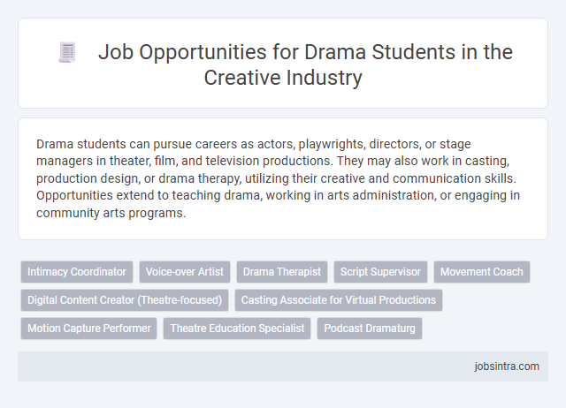 Job Opportunities for Drama Students in the Creative Industry
