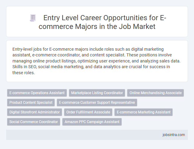 Entry Level Career Opportunities for E-commerce Majors in the Job Market