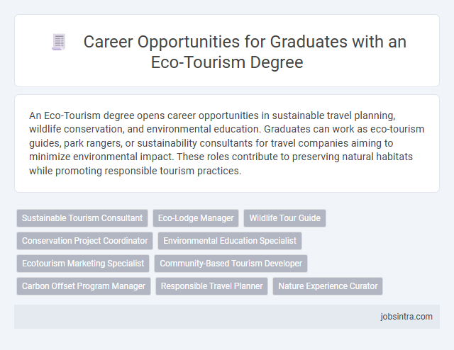Career Opportunities for Graduates with an Eco-Tourism Degree
