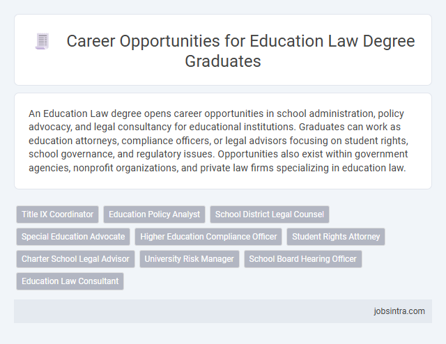 Career Opportunities for Education Law Degree Graduates