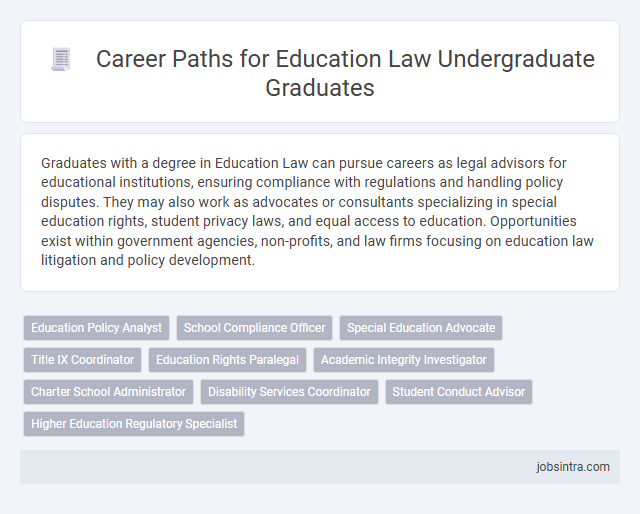 Career Paths for Education Law Undergraduate Graduates