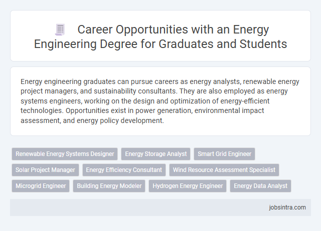 Career Opportunities with an Energy Engineering Degree for Graduates and Students