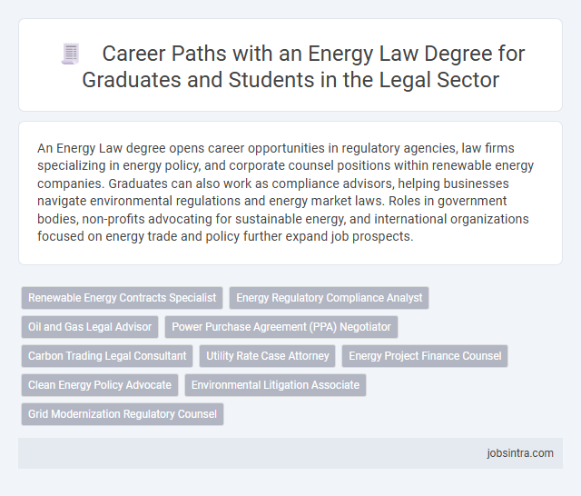Career Paths with an Energy Law Degree for Graduates and Students in the Legal Sector