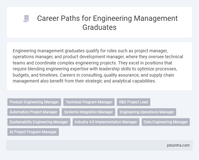 Career Paths for Engineering Management Graduates