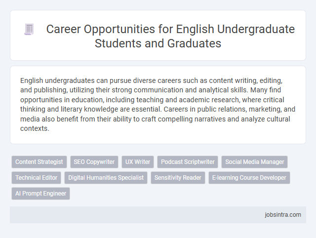 Career Opportunities for English Undergraduate Students and Graduates