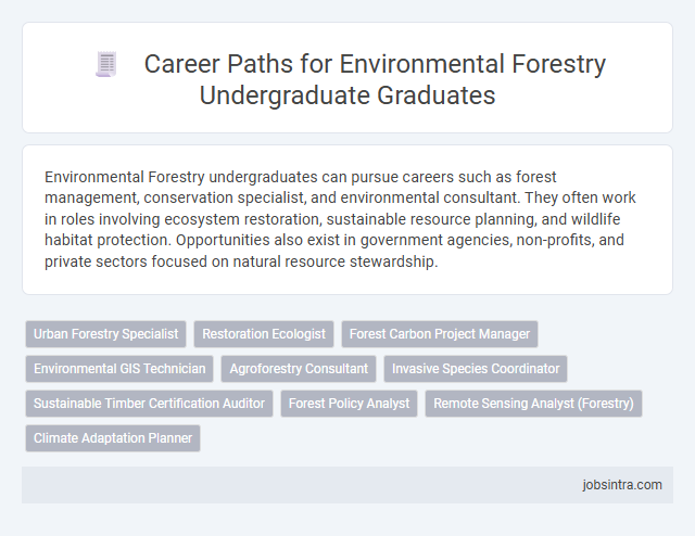 Career Paths for Environmental Forestry Undergraduate Graduates