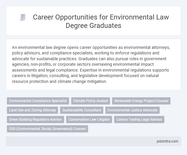 Career Opportunities for Environmental Law Degree Graduates