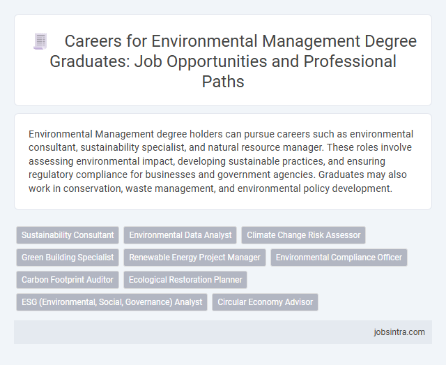Careers for Environmental Management Degree Graduates: Job Opportunities and Professional Paths