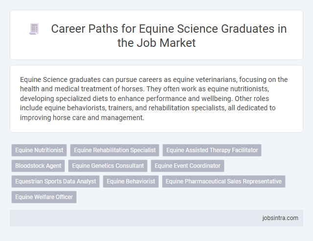 Career Paths for Equine Science Graduates in the Job Market