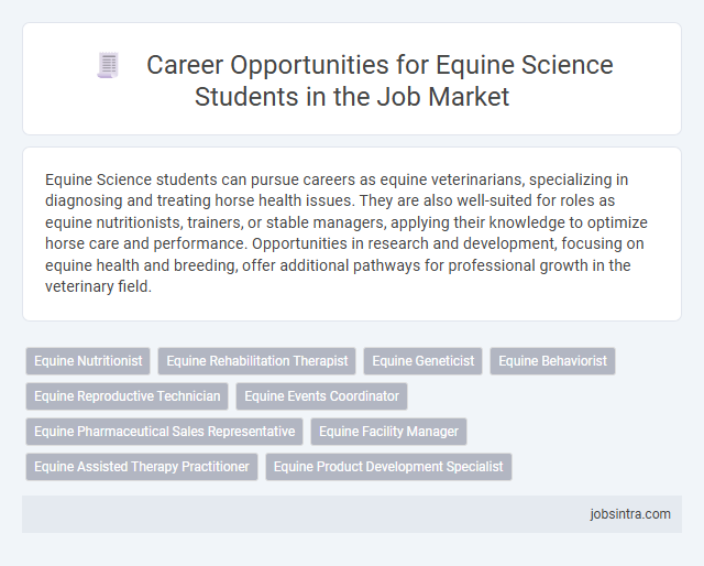 Career Opportunities for Equine Science Students in the Job Market
