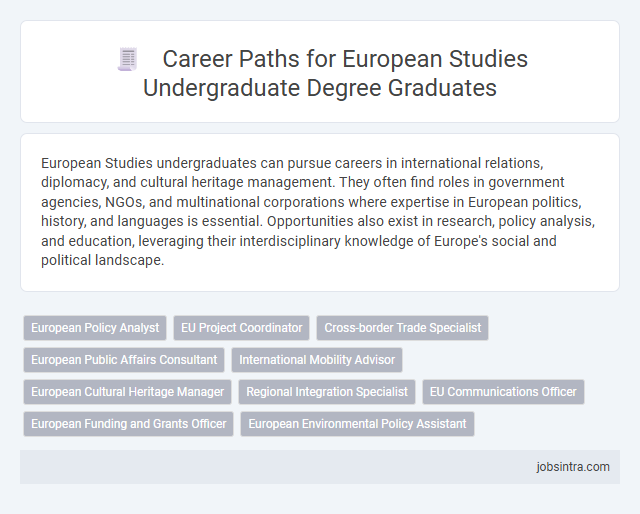 Career Paths for European Studies Undergraduate Degree Graduates