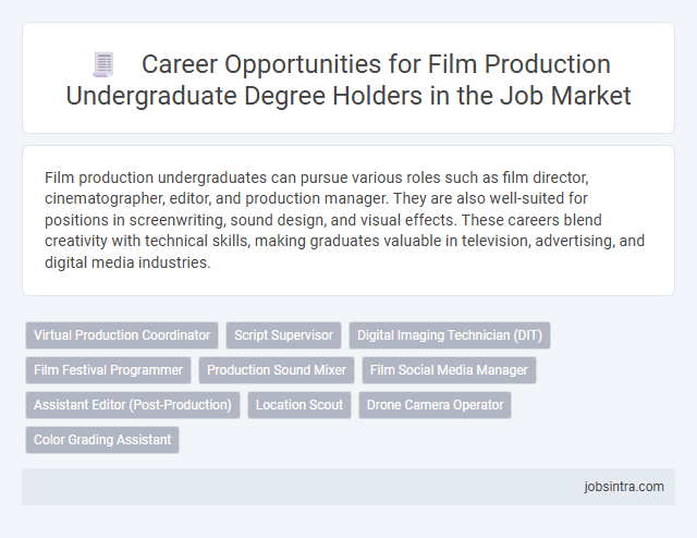 Career Opportunities for Film Production Undergraduate Degree Holders in the Job Market