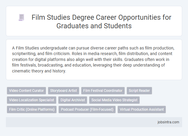Film Studies Degree Career Opportunities for Graduates and Students