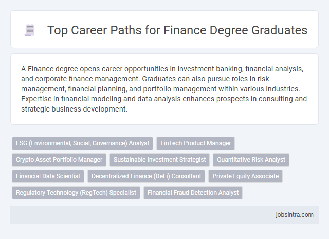 Top Career Paths for Finance Degree Graduates