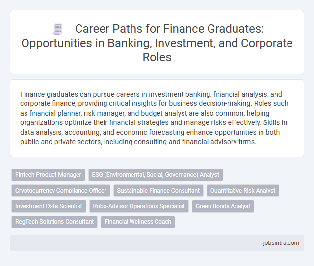 Career Paths for Finance Graduates: Opportunities in Banking, Investment, and Corporate Roles
