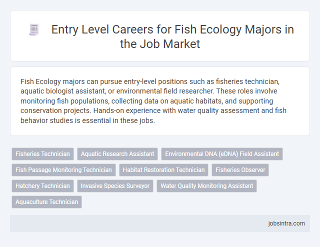 Entry Level Careers for Fish Ecology Majors in the Job Market