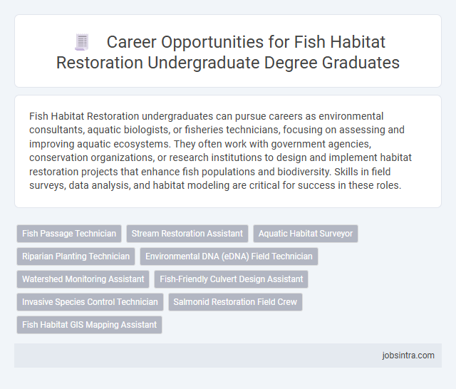 Career Opportunities for Fish Habitat Restoration Undergraduate Degree Graduates