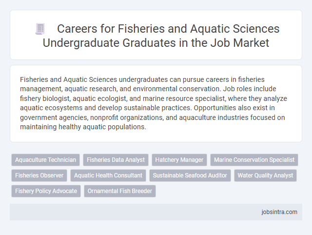 Careers for Fisheries and Aquatic Sciences Undergraduate Graduates in the Job Market