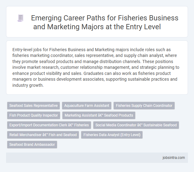 Emerging Career Paths for Fisheries Business and Marketing Majors at the Entry Level