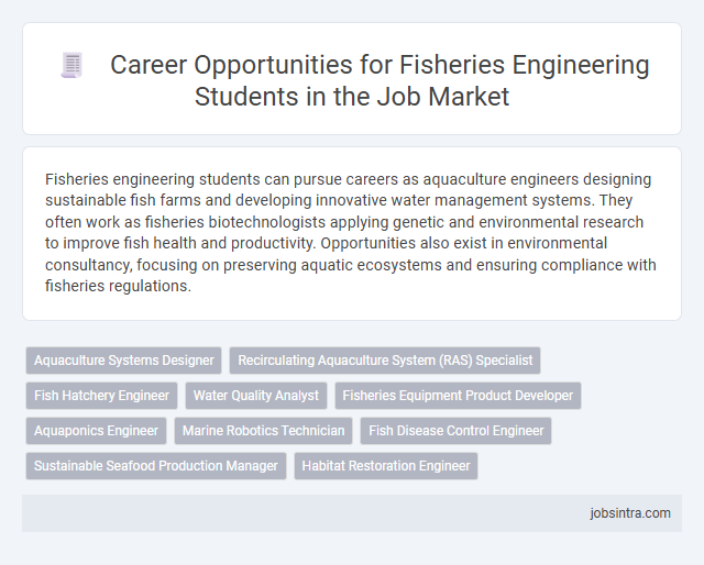Career Opportunities for Fisheries Engineering Students in the Job Market