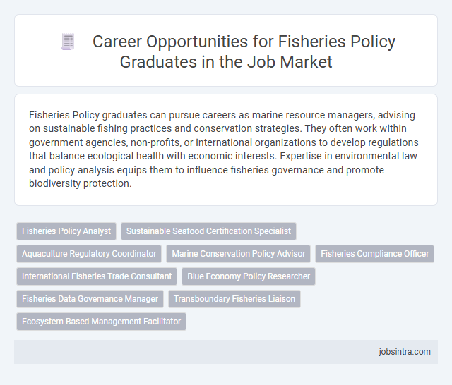 Career Opportunities for Fisheries Policy Graduates in the Job Market