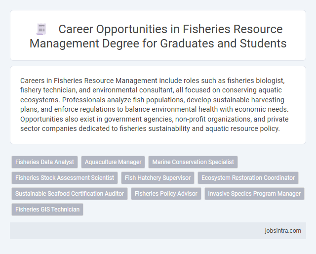 Career Opportunities in Fisheries Resource Management Degree for Graduates and Students
