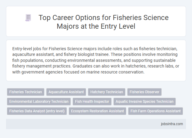 Top Career Options for Fisheries Science Majors at the Entry Level