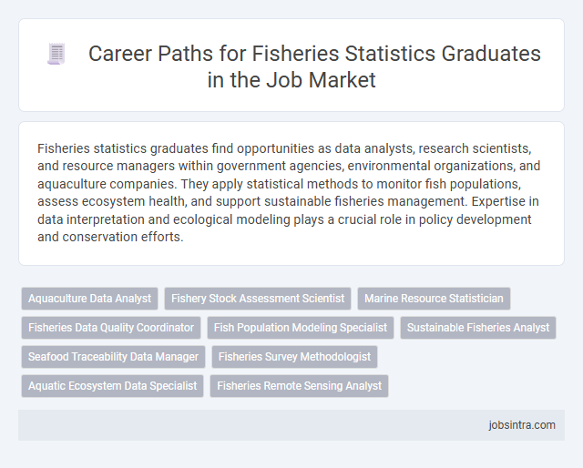 Career Paths for Fisheries Statistics Graduates in the Job Market