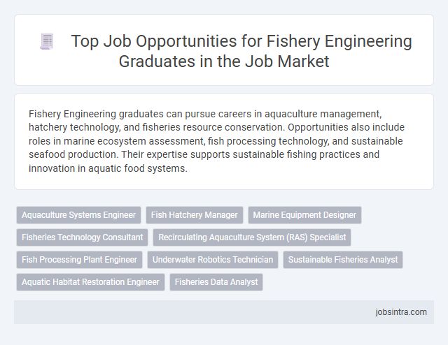 Top Job Opportunities for Fishery Engineering Graduates in the Job Market