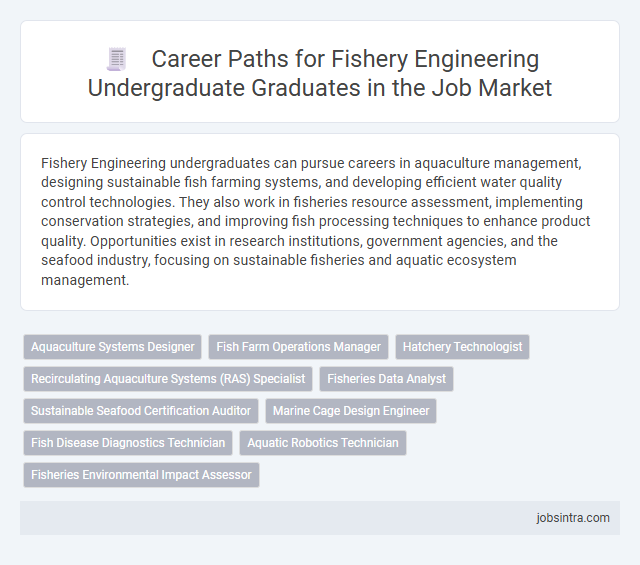 Career Paths for Fishery Engineering Undergraduate Graduates in the Job Market